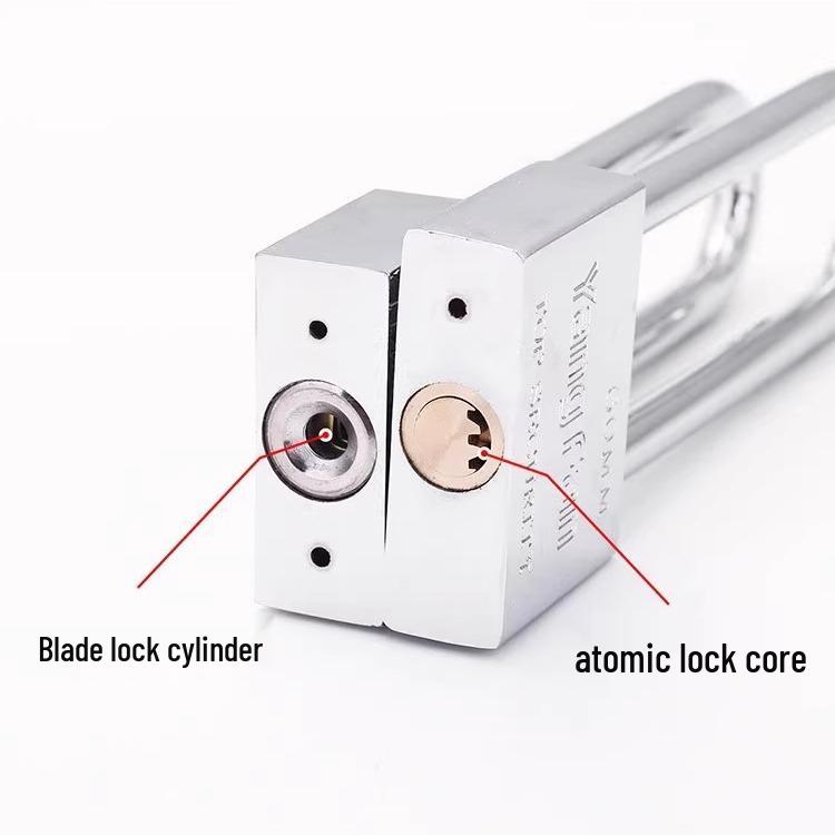 Extended Padlock Cabinet Lock, Long Beam & Handle, U-Shaped Household Door Lock