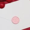 652F Pack of 50 Pearls Pink Wax Seal Sticker with Infant Footprint Easy Application