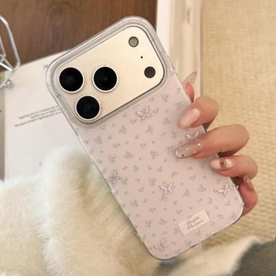 Purple Floral Phone Case for iPhone 16, iPhone 17, and iPhone 17 Pro Max
