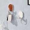 Adhesive Bathroom Hooks Waterproof Rhombus Design Hook Wall Mounted Hanger Hooks