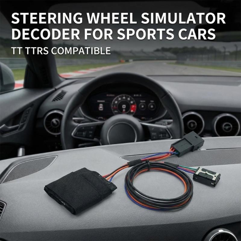 ABS Construction Steering Lock Bypass Simulator Cable Easy Installation for TTRS Steering Wheel Emulator Decoders