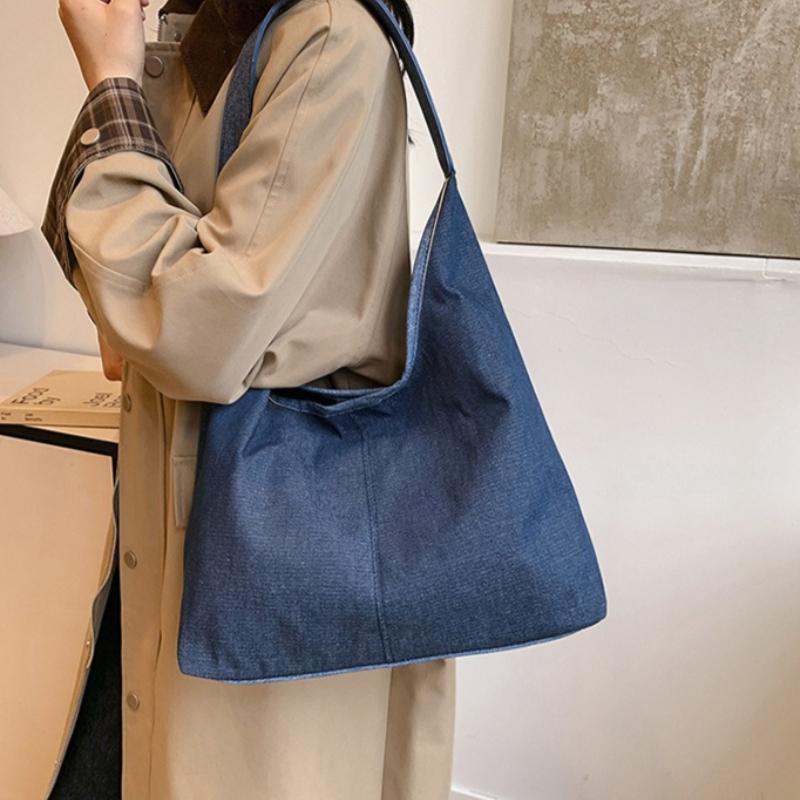 Stilvolle Umhängetaschen für Damen Trendige Canvas-Tragetasche Große Kapazität Modisch und Vielseitig Tasche für den täglichen Gebrauch Einfaches Design