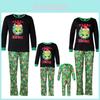 Ensemble Pyjama Familial Doux et Confortable en Polyester Présentant Le Grinch Pour Tous les Âges