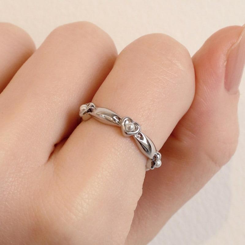 noonoo fingers Baby Heart Pearl Ring