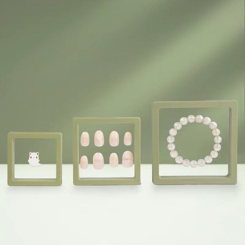 Transparent PE Film Suspension Box Ring Pendant Jewelry Packaging Box Jewelry and Accessories Badge Display Boxes 10pcs Dustproof and Antioxidant