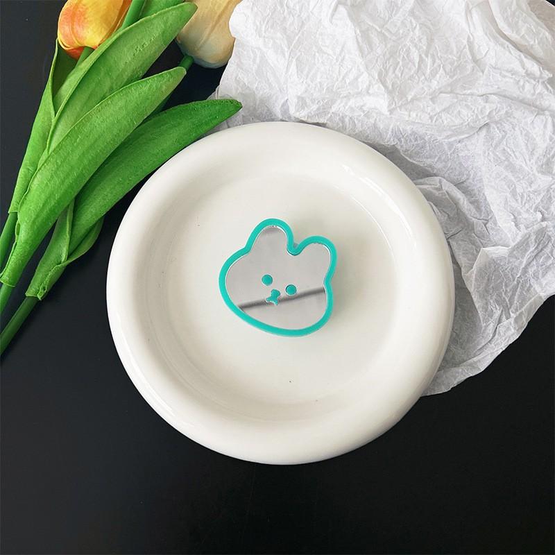 

Cute Rabbit Cartoon Phone Airbag Holder Korean Instagram Style Portable Mirror Sticker Creative Touch Up