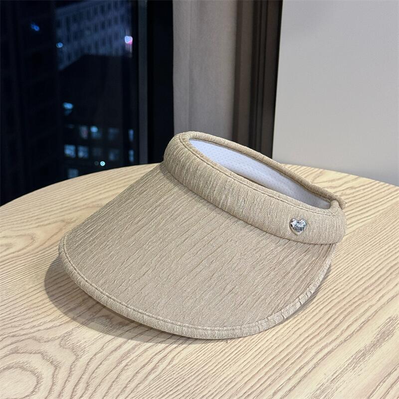 High quality fashion pleated empty top hat sunscreen sunshade eaves casual versatile line UV protection sun hat trend