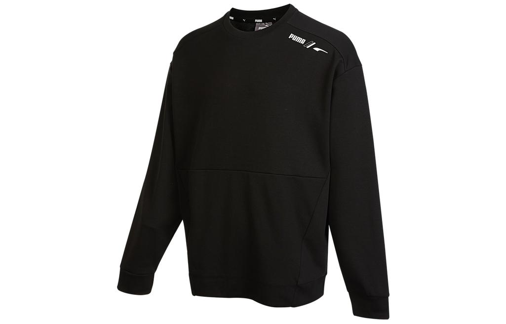 PUMA EVOSTRIPE Sweatshirts Men s Black Crew Neck Moderate Regular 672474-01 M