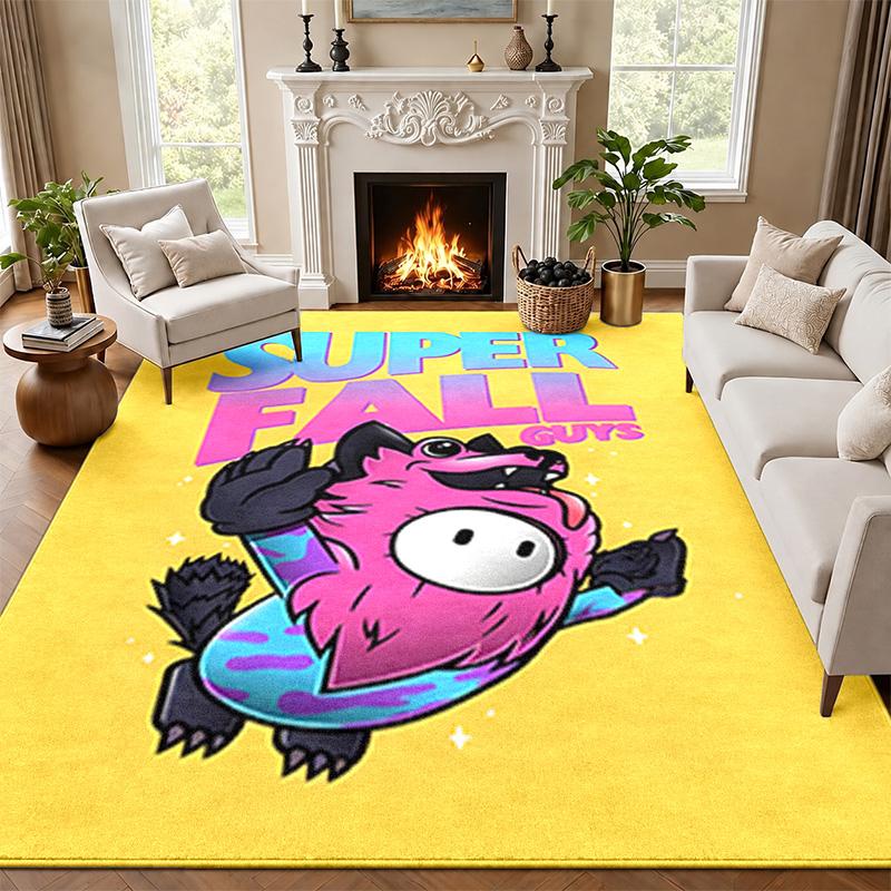 Fall Guys Carpet Door Mat for Living Room or Bedroom Protective Mat Under Chair Office Decoration Christmas Gift Birthday Present