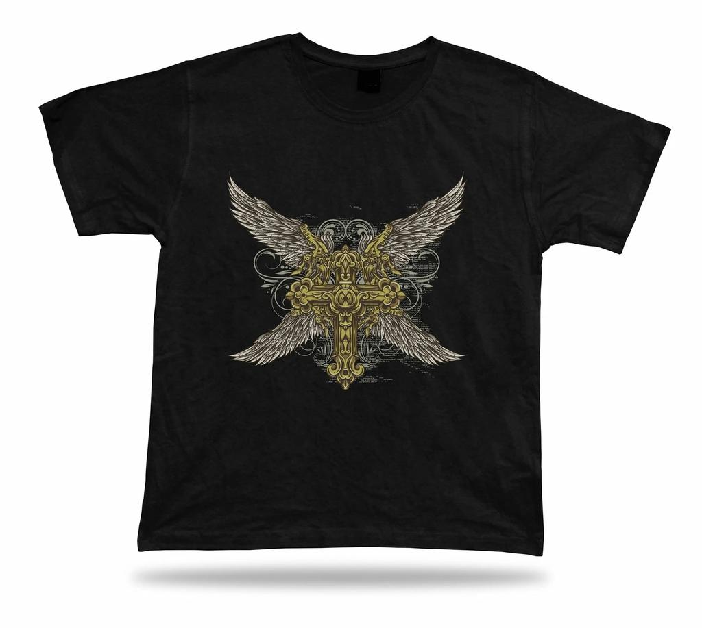 Unisex Cross Art Design Tshirt Birhday Apparel Cartoon Tricot Gift Karma Tee