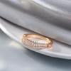 Kinel Natural Zircon Full Paved Rings For Women Luxury Rose Gold Color Fine Jewelry