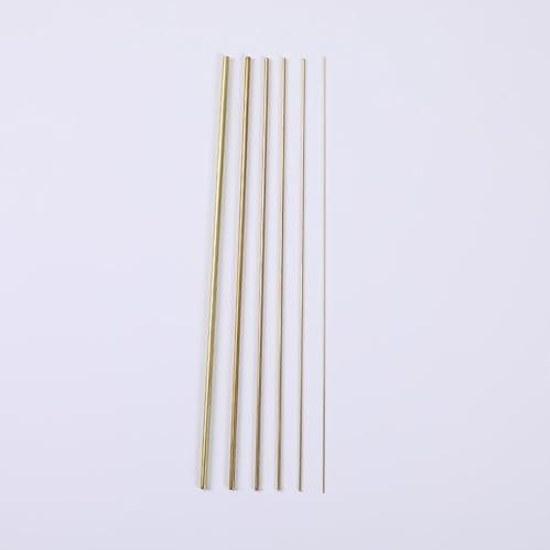 Brass wire rod 0.5mm 1mm 1.5mm 2mm 2.5mm 3mm x 200mm 6 pieces solid hobby material