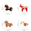 Creative Cute Cartoon Horse Brooches Elegant Alloy Enamel Pin Funny Badges Jewelry Gifts
