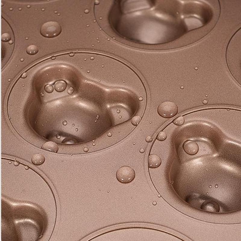 4/6/9/12 Even Bear Mold Baking Mold Pan Non-Stick Diy Cute Candy Cake Mold Tool Decoration Biscuit Candy Mold Baking Accessories