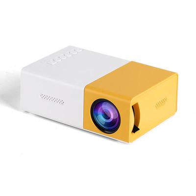 Yellow & White YG300 HD Mini Home Projector YT300-1LED Portable