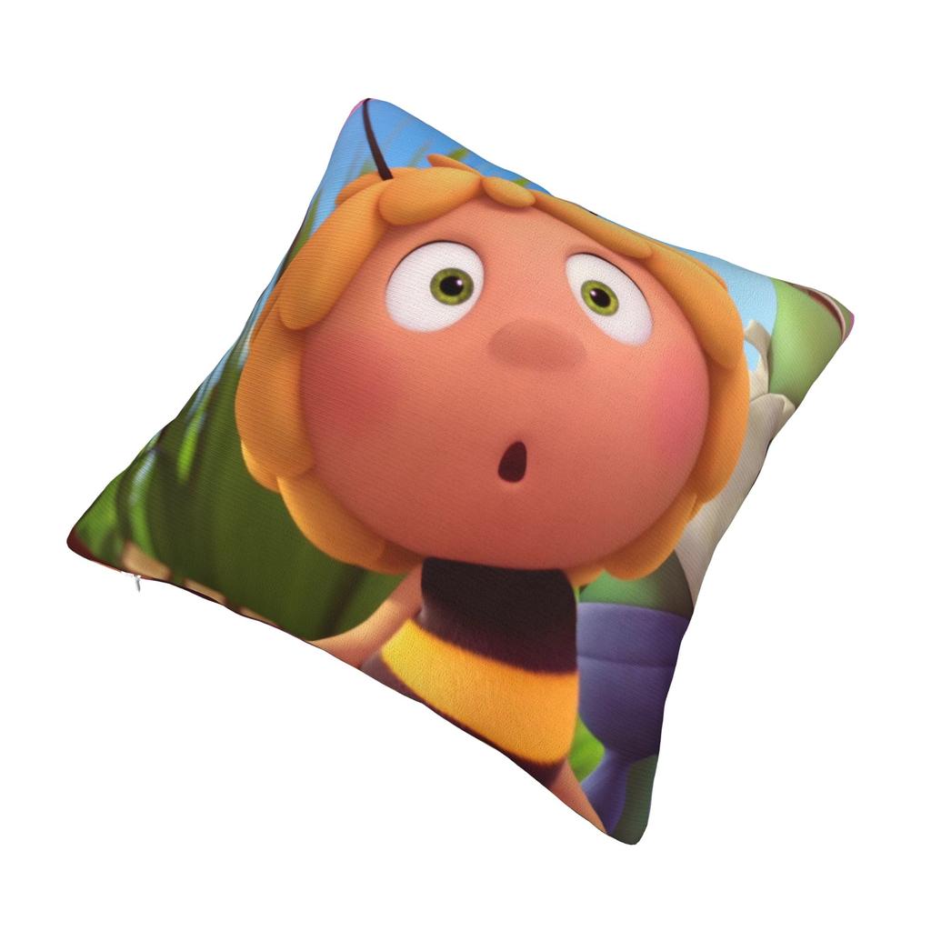 Maya de Bij Met Bloemen Cartoon Kussensloop Merchandise Zacht Kussenhoes Cadeau Sierkussenhoes Huis Multi Maat