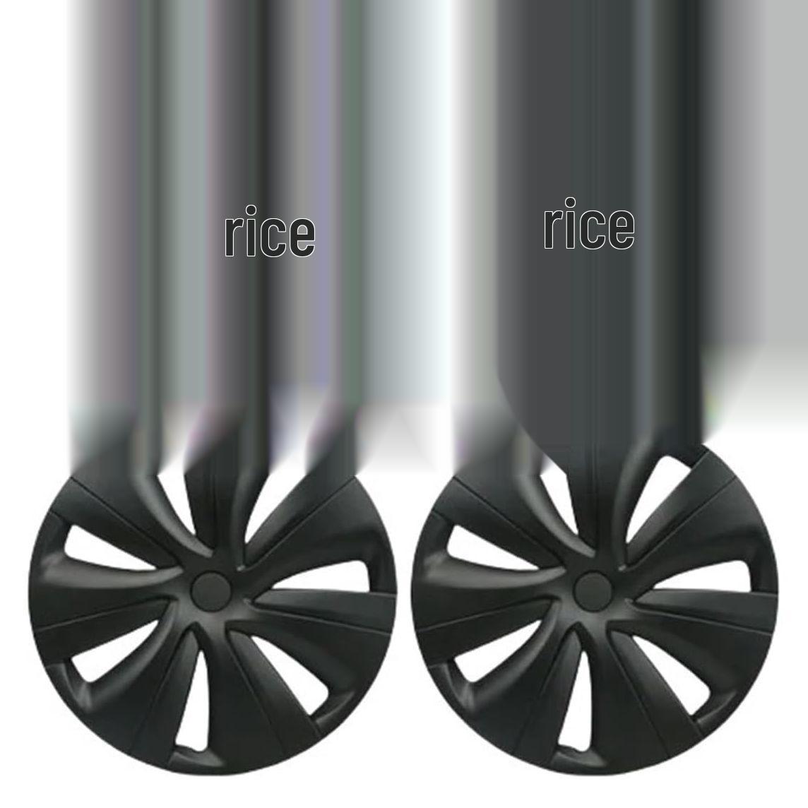 Matte Black 19  Cyclone Hubcaps for 2017-2024 Tesla Model Y