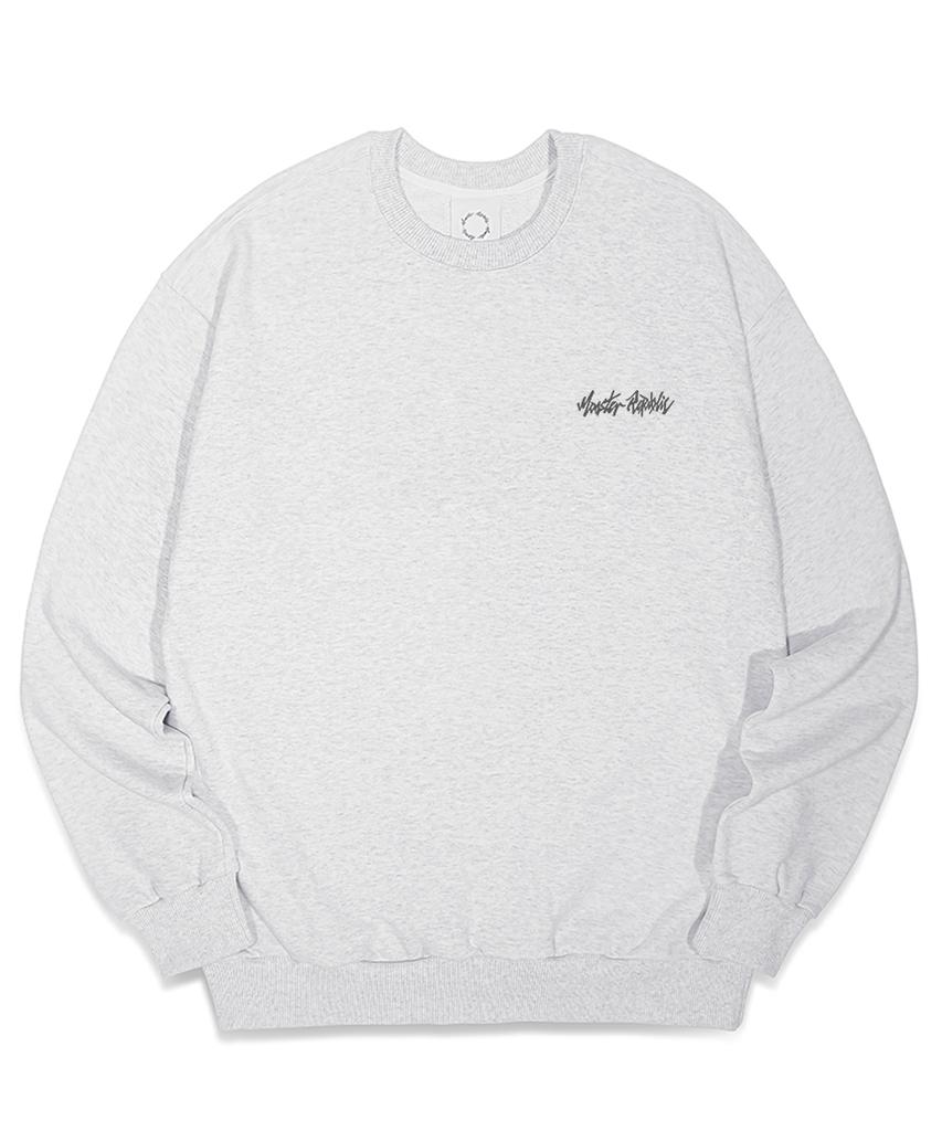 MONSTER REPUBLIC Authentic Logo Sky Blue Sweatshirt Melange Gray_8128