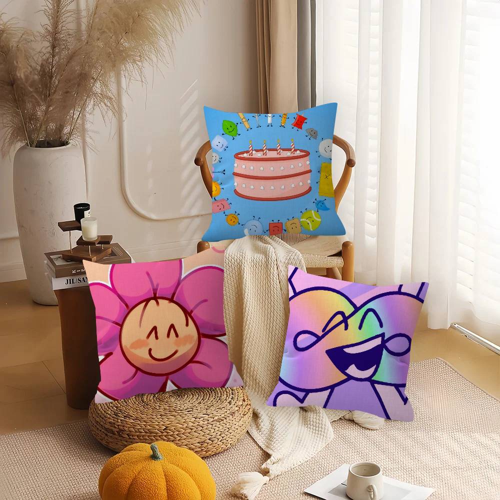 BFDI Battle for DDream Island Pillow Cover for Bedroom Room and Living Room Sofa Decorative Cushion Cover