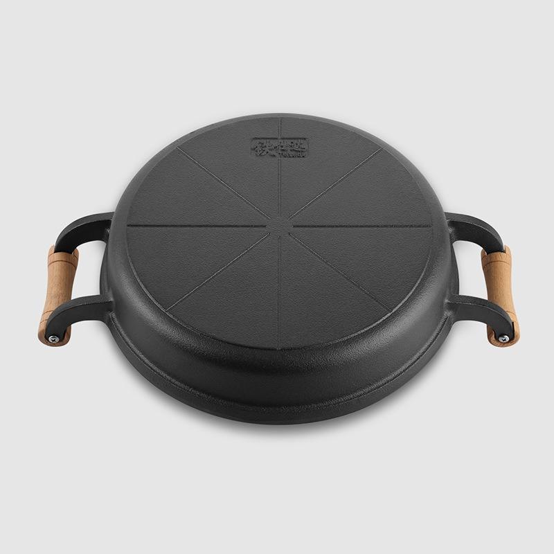 Cast iron pan Thickened binaural pan  pancake pan Raw iron pan Non-stick pancake pan Frying pan