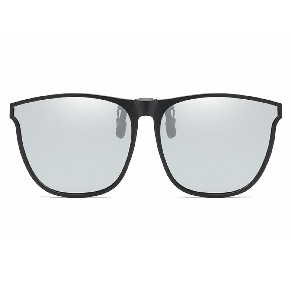 Polarized Clip On Sunglasses Color Changing Sunglasses Men Photochromic Car Driver Goggles Night Vision UV Resistant Sunglasses