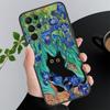 Retro Oil Painting Van-Gogh Cat Phone Case For Samsung Galaxy A52S A04S A21S A33 A23 A13 A14 A32 A52 A53 A54 A51 A71 M51