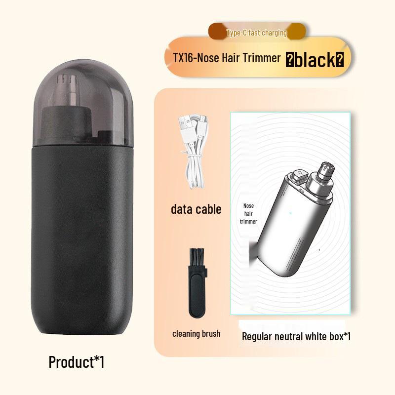 Portable Rechargeable Electric Nose Hair Trimmer with Washable Blade