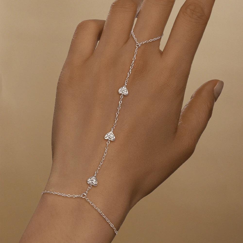 CANNER Bracciale con Charm in Argento 925 Stile INS Occhio di Cavallo Zircone con Catena ad Anello per Donna Uomo Coppia Gioielli da Festa