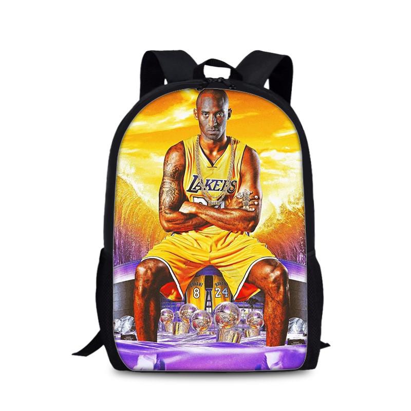 Sac à dos d'université Kobe Bryant en matériau nylon pour un usage quotidien et les activités sportives