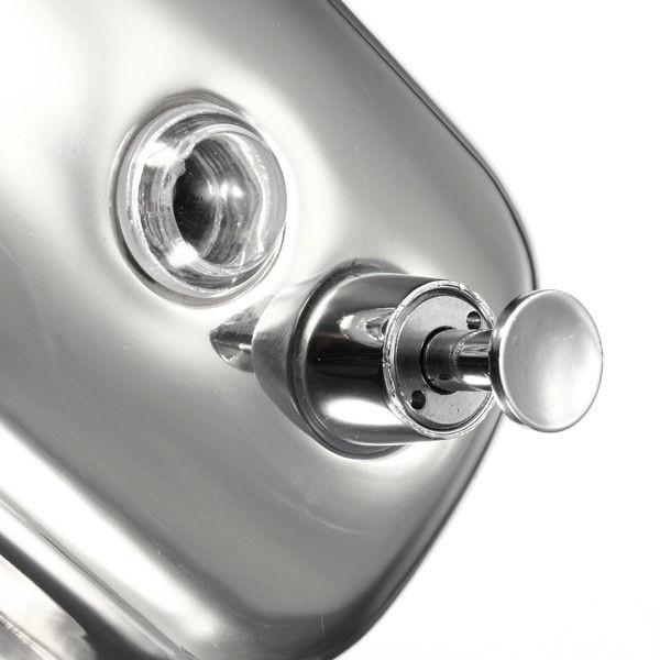 Dispensador de Sabão/Shampoo de Aço Inoxidável Durável Ação Montado na Parede Chuveiro Banho Bomba Sem Vazamento