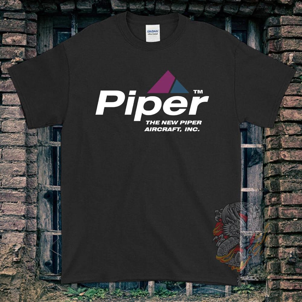 Black/White/Gray/Navy T-Shirt Piper Aircraft Size S to 5XL M