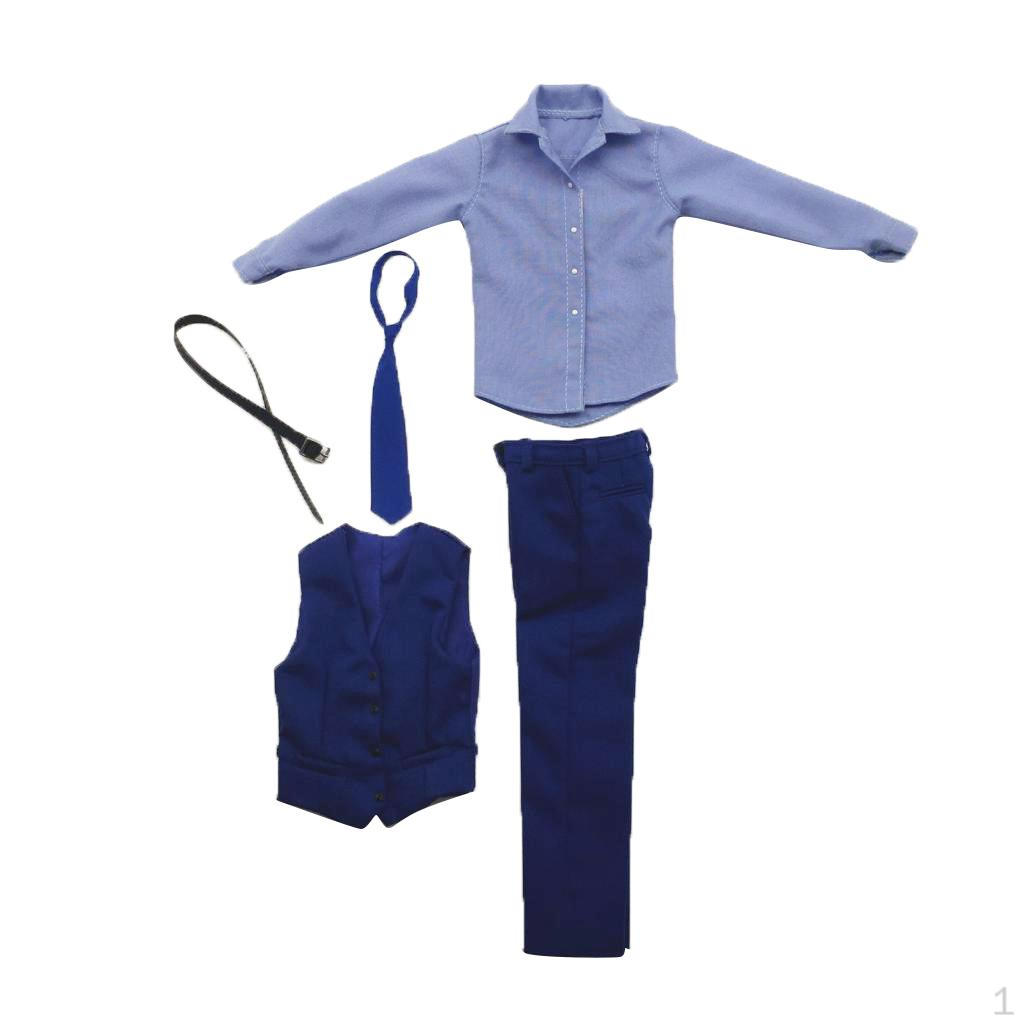 1/6 Male Waistcoat Gentlemen Suit For 12'' Action Figures Accessories