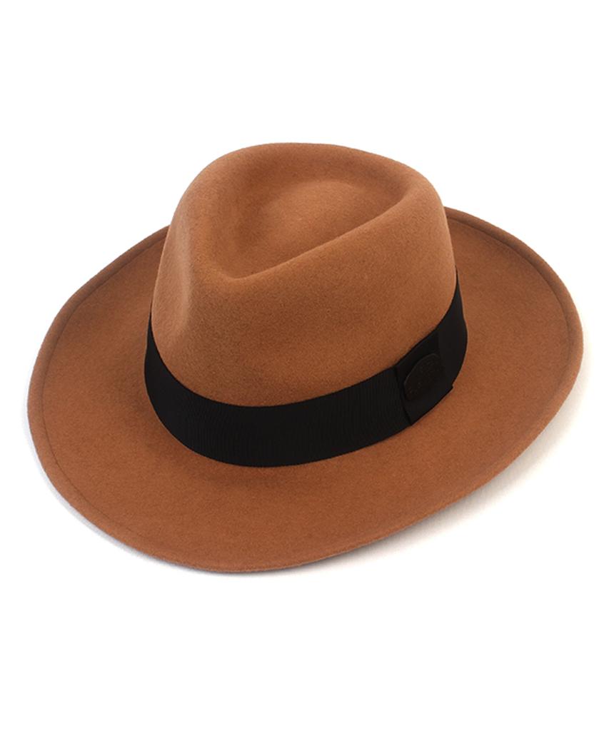 Yunibeosyeolkemiseuteuli V Wire Line Beige Wool Fedora