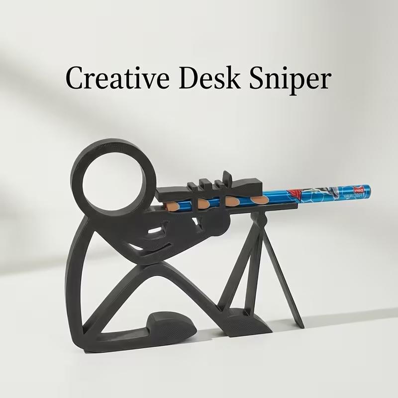 3D Printed Stick Figure Pencil Holders, Pen Racks, Pen Holders, And Desktop Ornaments In Four Different Shapes