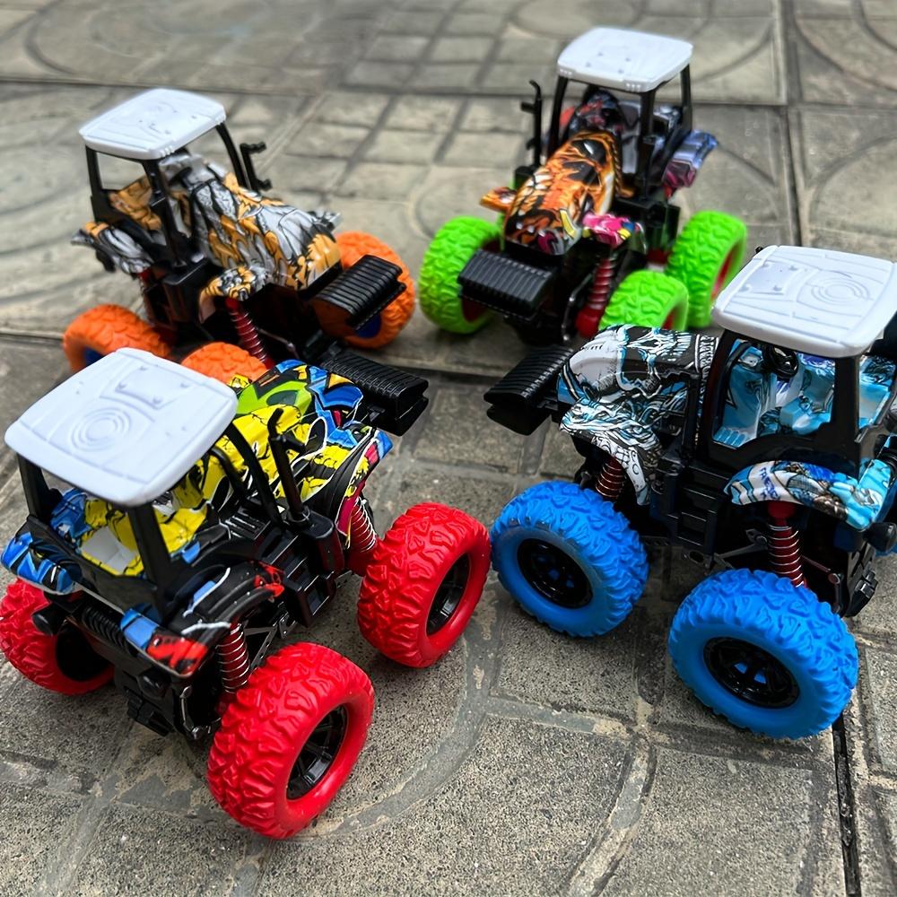 Farmer Stunt Car Inertia 4x4 Dual Inertia Stunt Green Climbing 360° Spin Flip Shock Thickened Tires Off-Road Scooter Toy Car As a Halloween Gift