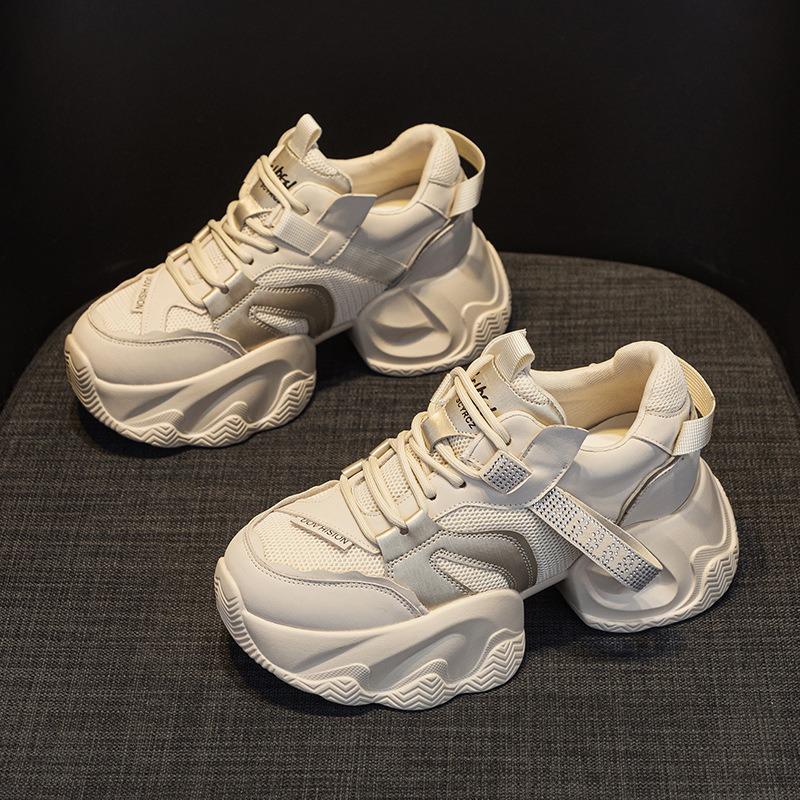 

Поп-туфли с толстой подошвой через сетку повседневная мода стиль женская обувь 40 бежевый