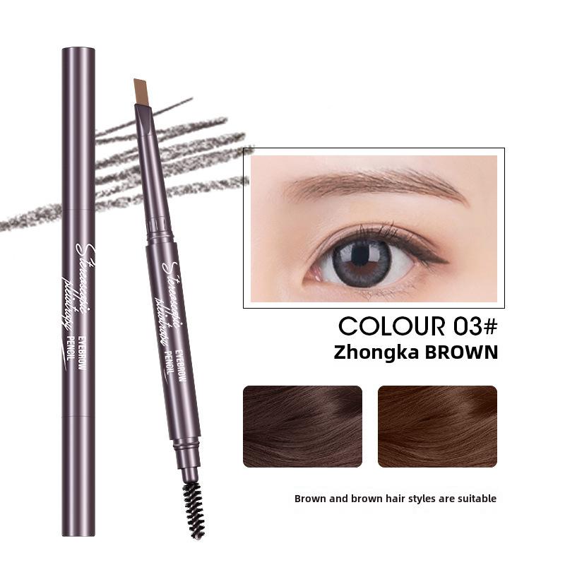 Maioli Dual-Ended Automatic Rotating Waterproof Eyebrow Pencil - Triangle Tip, Long-Lasting, Sweat-Proof, Non-Smudge