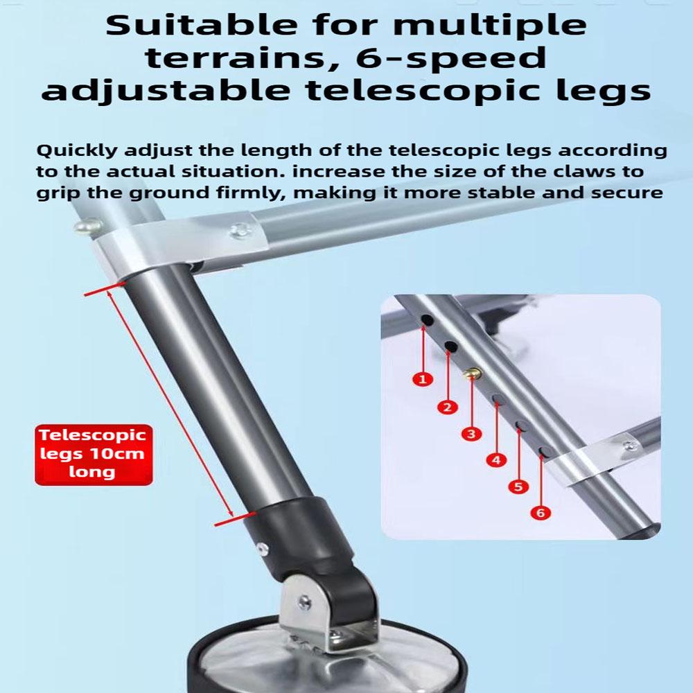 Outdoor fishing chair: all-terrain, foldable, multi-functional, platform fishing chair, portable, height-adjustable fishing seat