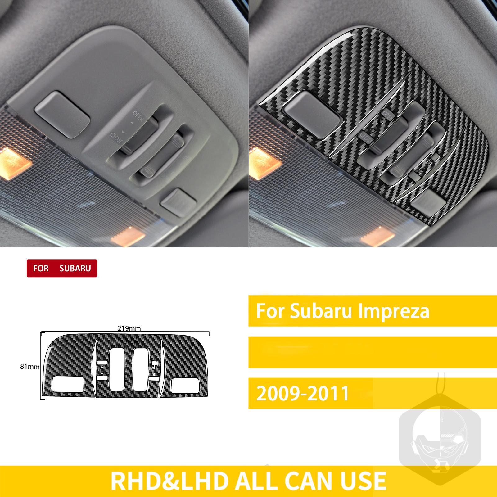 

Углеродное волокно для Subaru Impreza 2009 2010 2011, аксессуары для салона автомобиля, задняя передняя лампа для чтения, накладка, наклейка Front lamp B