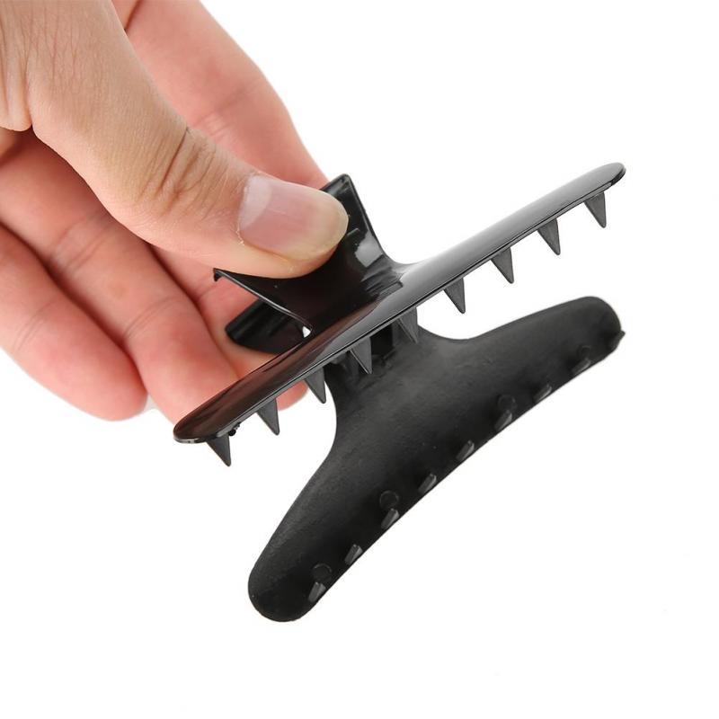 12Pcs/Set Black Holding Hair Clip Hair Section Claw Clamps Hairdressing Tool