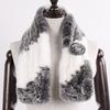 Winter Women Real Rex Rabbit Fur Scarf Natural Warm Soft Rex Rabbit Fur Muffler Lady Genuine Rex Rabbit Fur Scarves