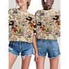 Women's Short Sleeve Crew Neck Digital Printed Women's Casual T-Shirt