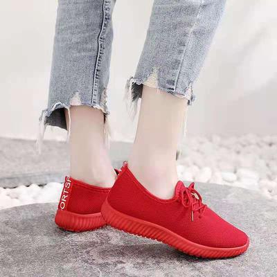 New Cloth Shoes Female Mother Shoes Versatile Women's Soft-soled Breathable Walking Casual Sports Shoes