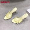 Fashion 2025 New Fashion Butterfly-Knot Ladies High Heels Shoes Luxury Female Slip On Footwear Round Toe Women Heels Pumps Slides Shoes