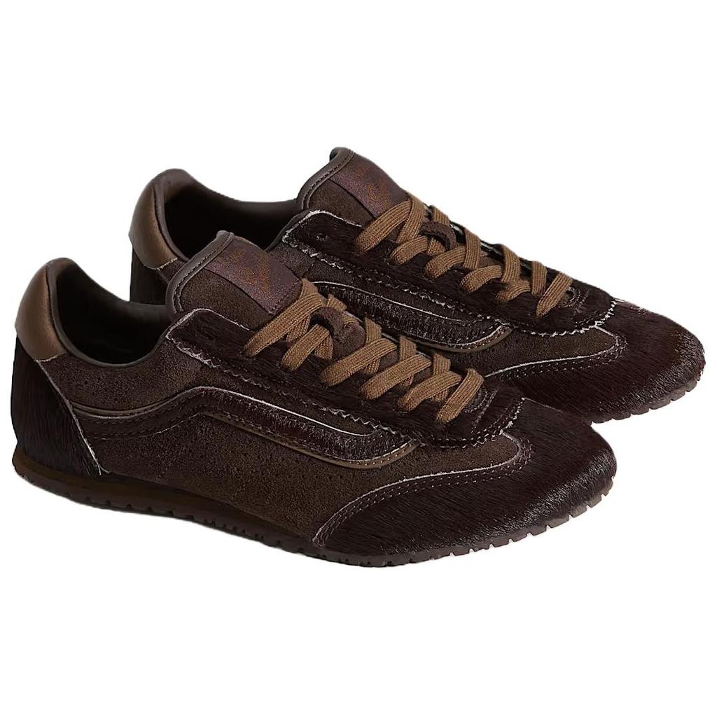 Vans Super Lowpro Pony Hair Comfortable Casual Shoes Unisex sneaker Brown VN000D83BRO