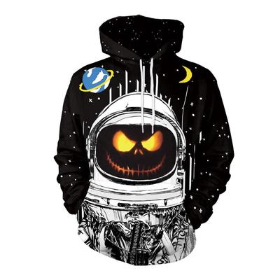 Jesień Zima Halloween Casualowy Męski Pulower Plus Size Bluza z Kapturem Modne Bluzy i Bluzy Męskie z Nadrukiem Cyfrowym 3D