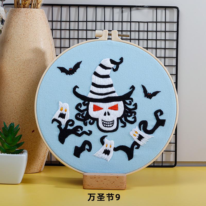 Diy Handmade Embroidery Material Package, Halloween Pumpkin Bat Ghost European And American Festivals Christmas