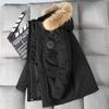 Winter Outdoor Men's and Women's Mid To Long Down Jacket Men's Winter Lovers Thickened Coat Work Clothes