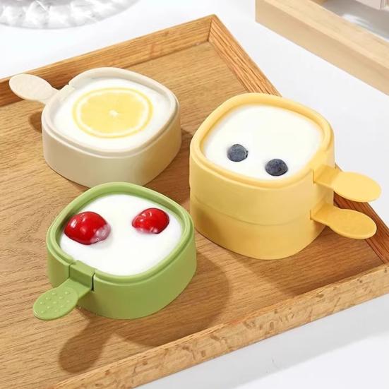 Forma na zmrzlinu s víkem Opakovaně použitelná forma na nanuky pro DIY čokoládový dezert Potravinářská forma na led Letní párty potřebyPříslušenství