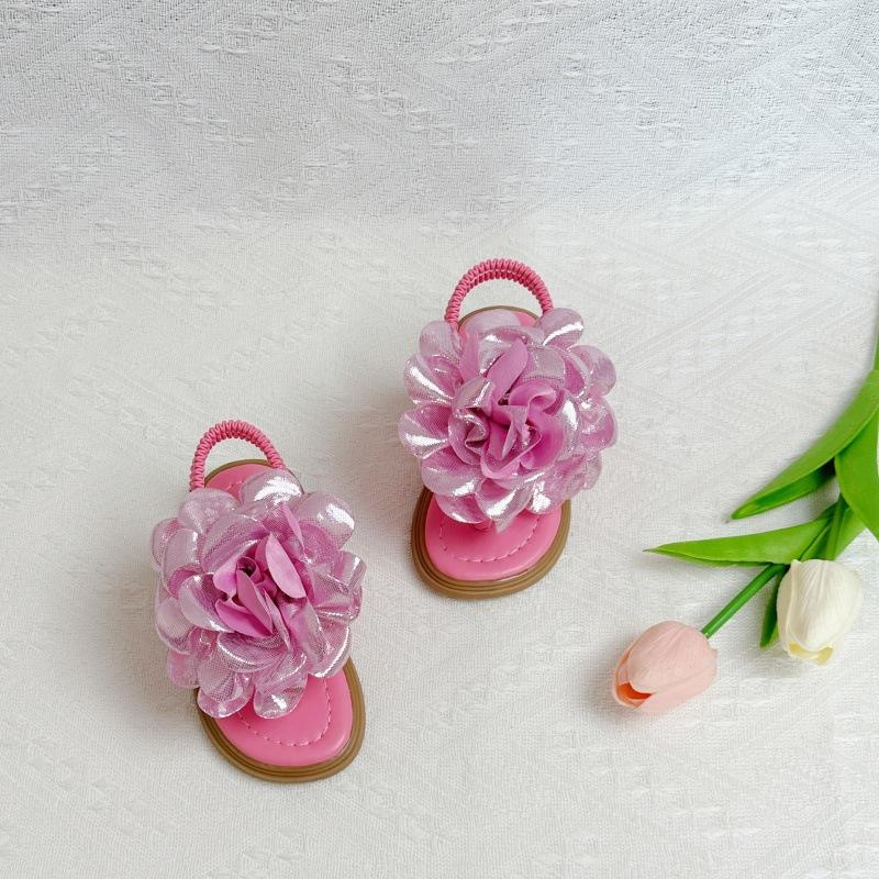 

Spring and Autumn Girls Flat Sandals New Versatile Fashionable Baby Shoes Soft Sole Girls Beach Shoes 23Insole Length15cm